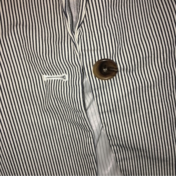 J Crew Black and White Stripe Button Blazer women’s size 8 NWOT - Picture 4 of 7